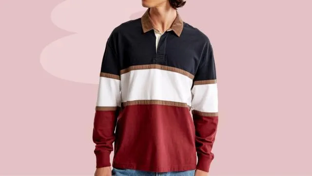 Classic Long Sleeve Sports Polo Rugby Shirt